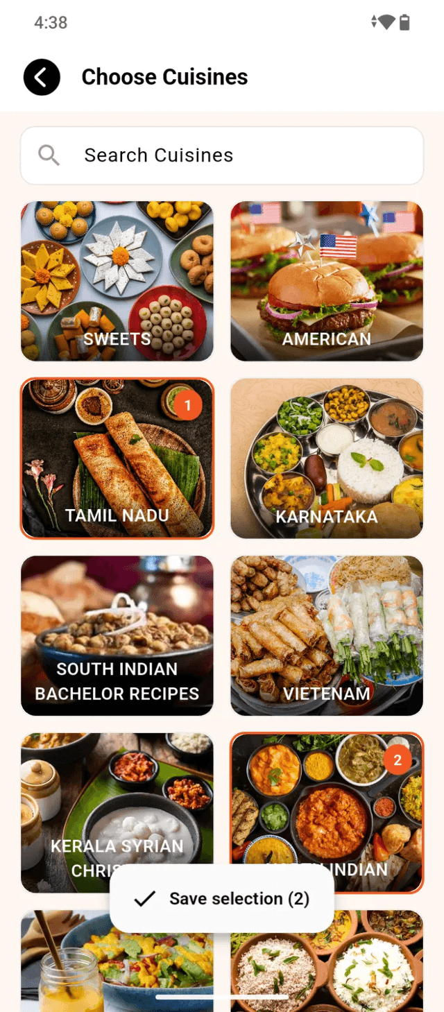 50+ Global Cuisines